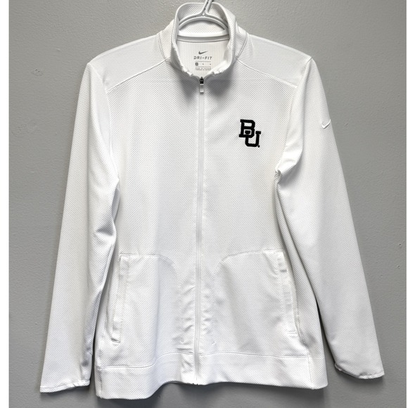 Nike Jackets & Blazers - Nike Dri-FIT UV Victory Baylor University BU Full Zip Jacket Womens M White Golf